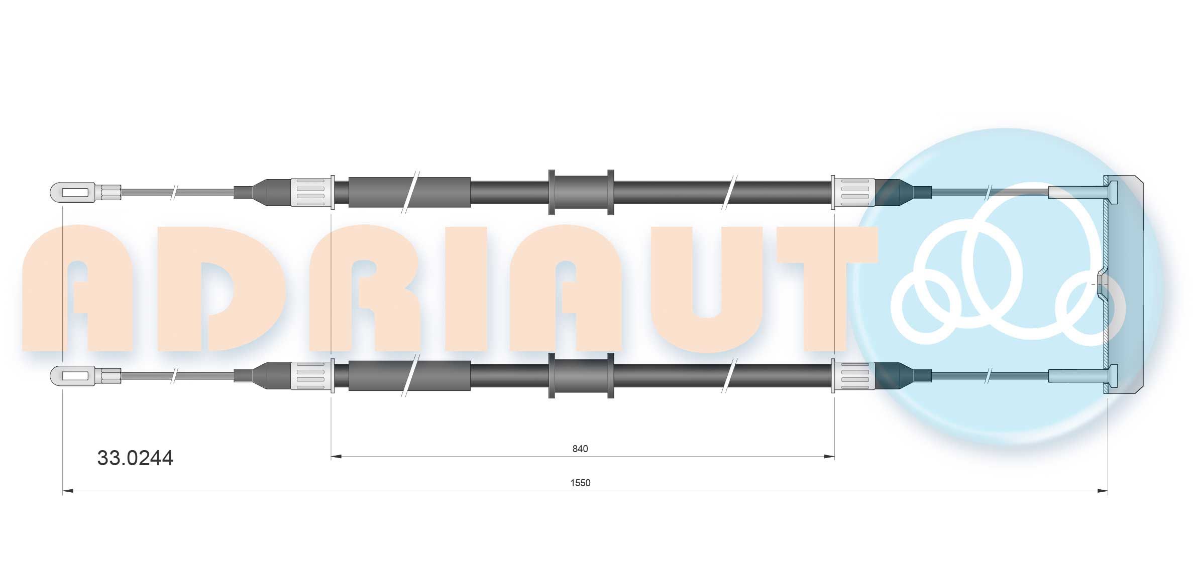 ADRIAUTO 33.0244 - Seilzug, Feststellbremse