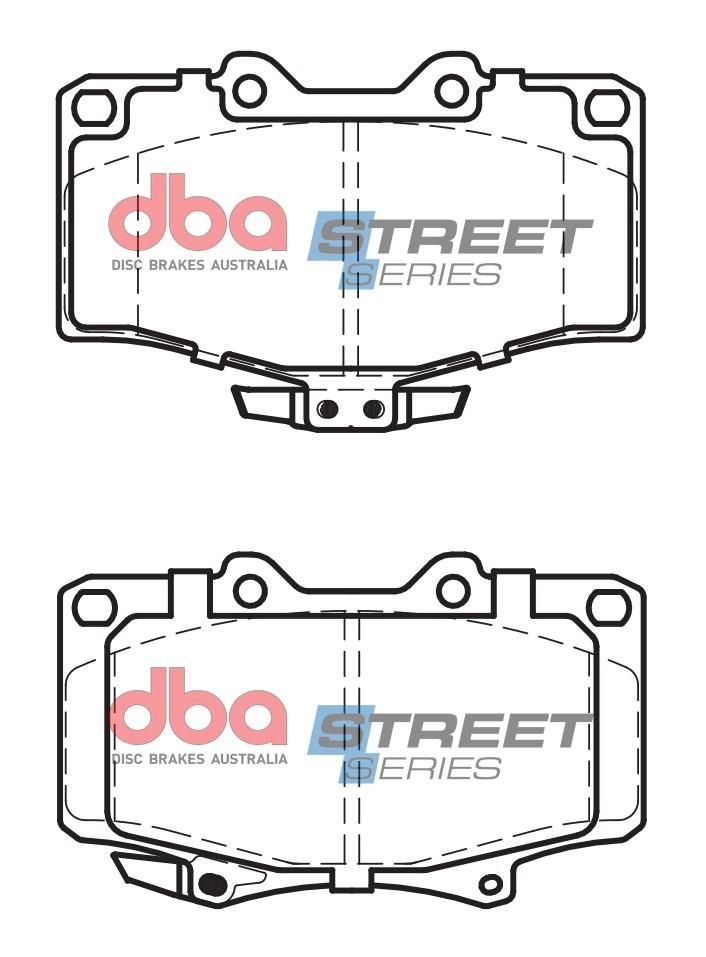 DBA SS STREET SERIES BRAKE PADS [ Toyota 4 Runner VZN130 V6 1993-96 F ] - TecDoc Only