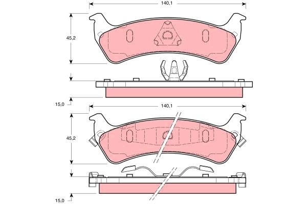 TRW DISC BRAKE PADS - TecDoc Only