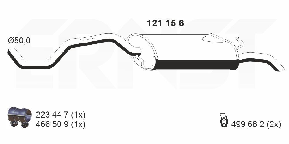 ERNST 121156 - Endschalldämpfer