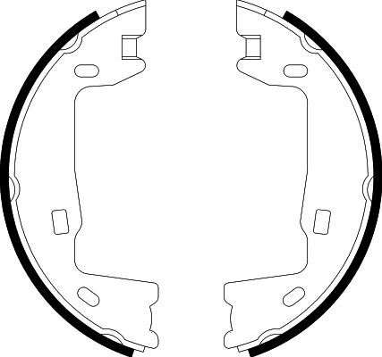 HELLA 8DA 355 050-321 - Bremsbackensatz, Feststellbremse