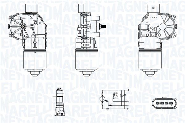 MAGNETI MARELLI 064350006010 - Wischermotor