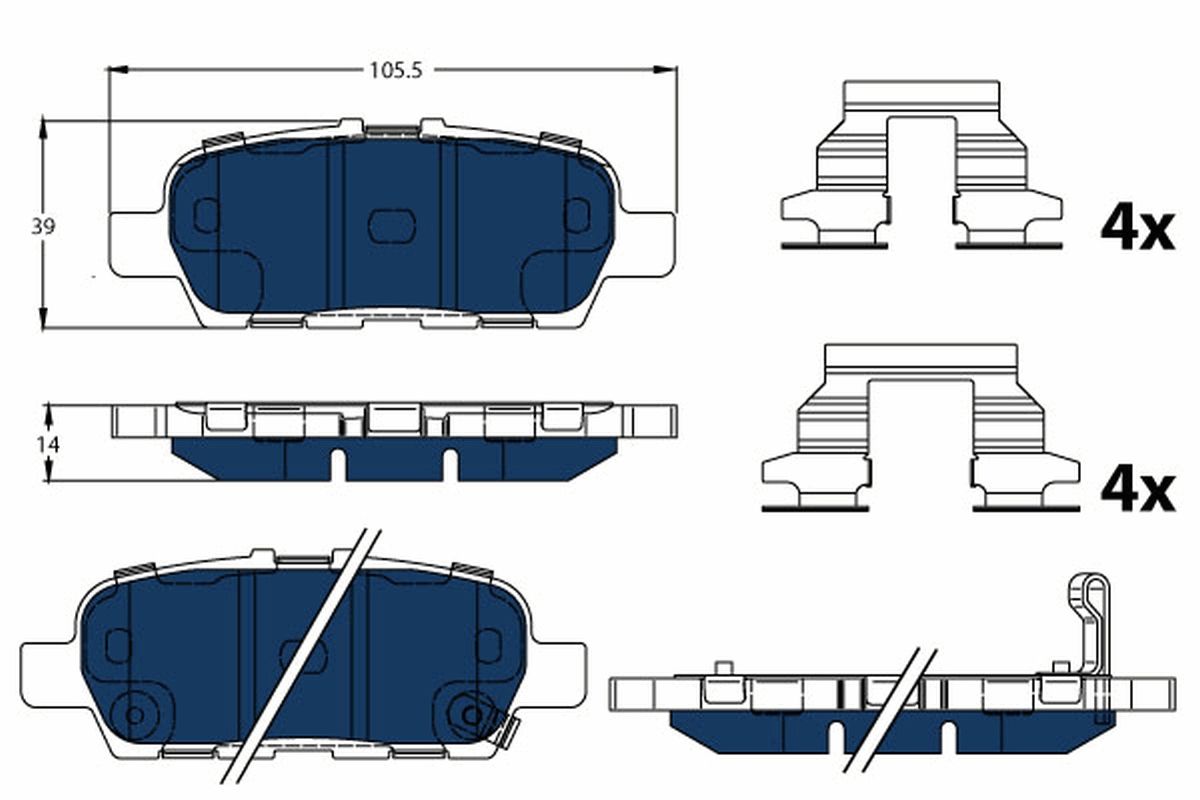 Brake Pad Set, disc brake GDB3508BTE