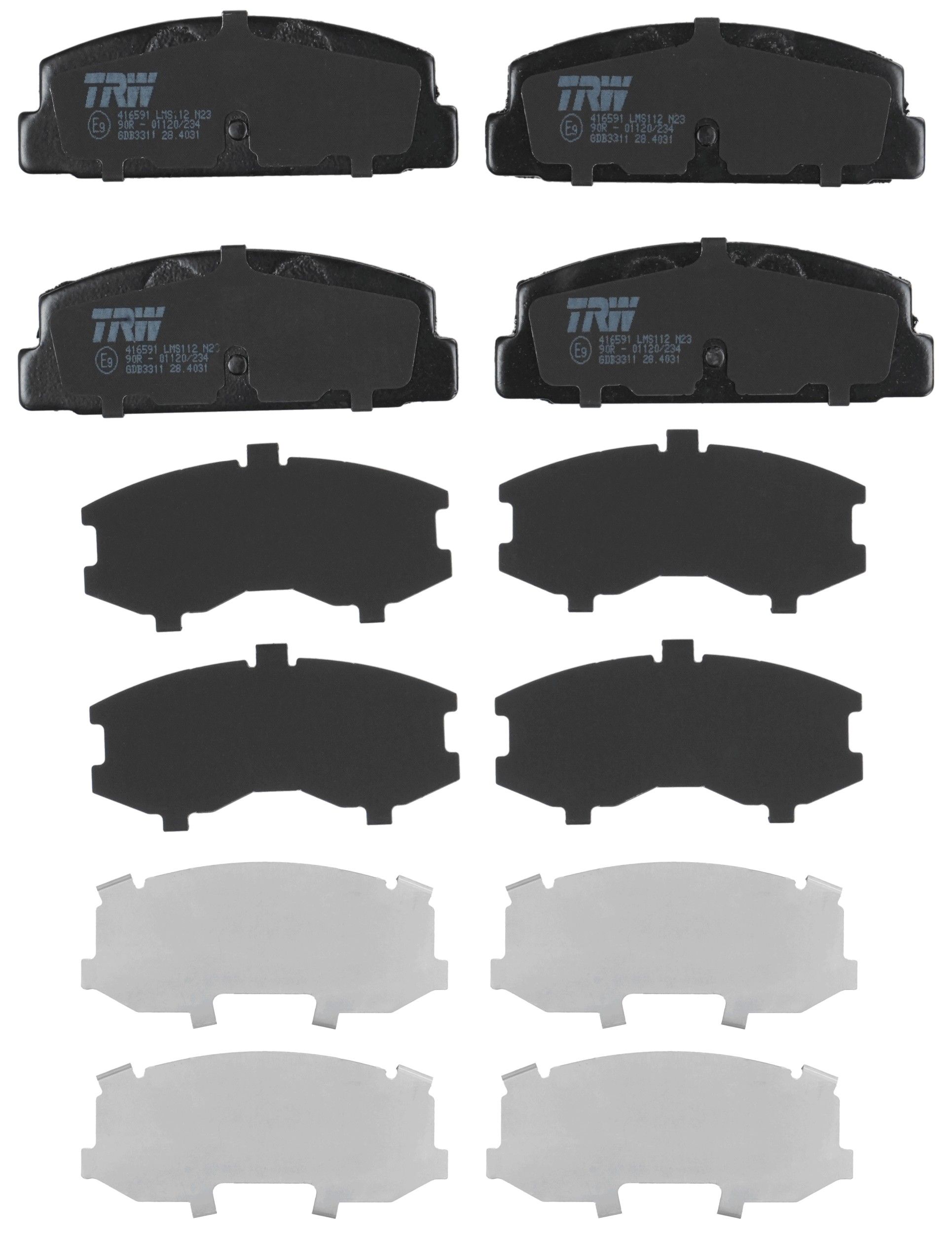 TRW DISC BRAKE PADS - TecDoc 2