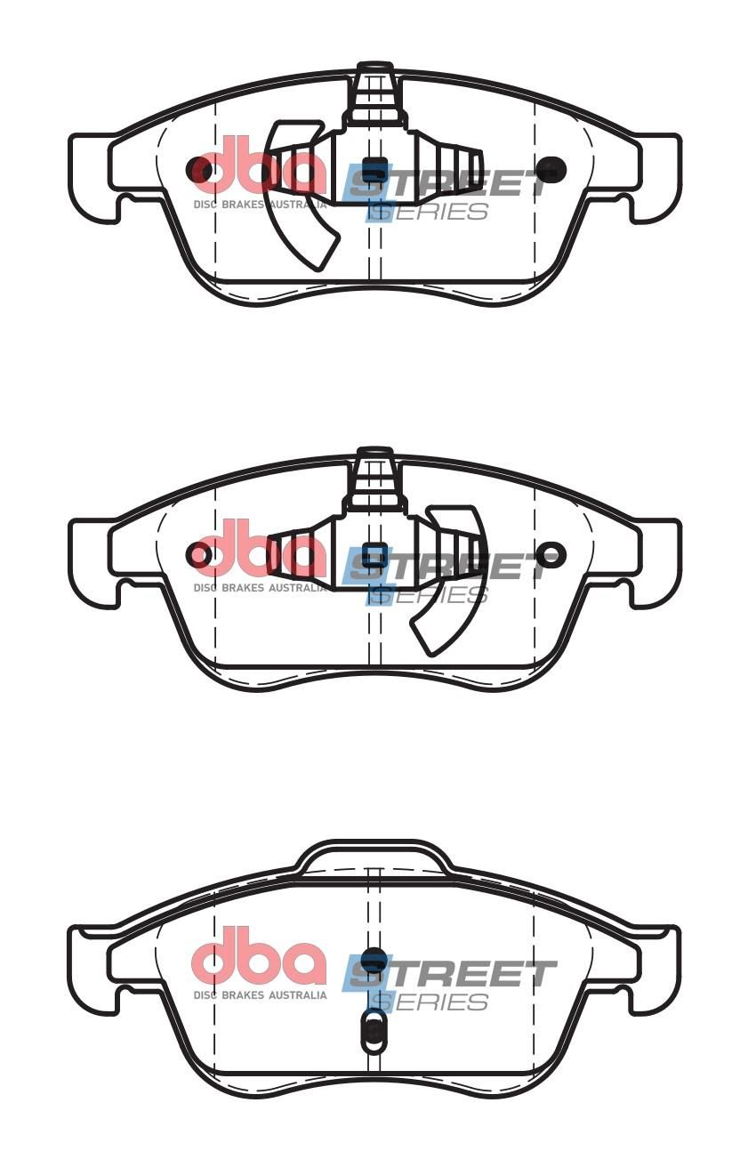 DBA SS STREET SERIES BRAKE PADS [ Renault Megane/CC 2008 - On F ] - TecDoc Only
