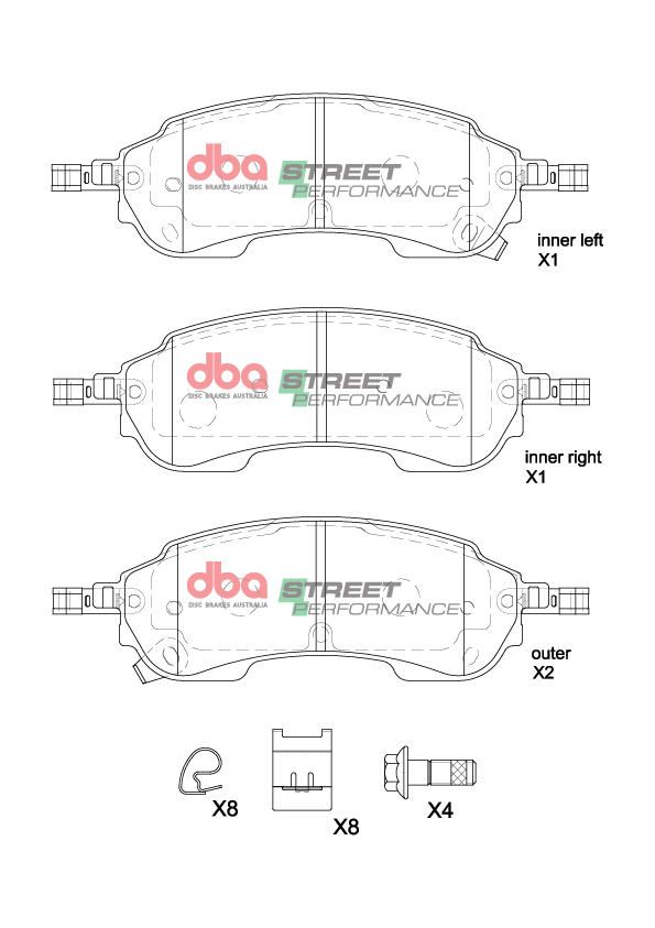 DBA  SP PERFORMANCE  BRAKE PADS [ FORD RANGER / VW AMAROK 3.0L V6 2022 - ON R - TecDoc Only