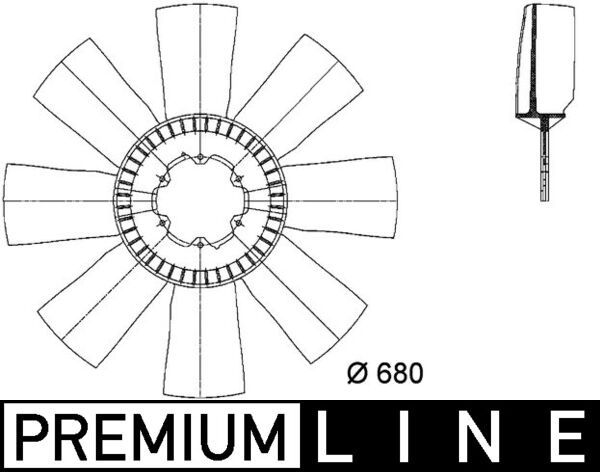 Núcleo del ventilador, refrigeración del motor