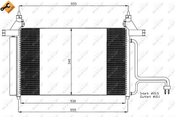 NRF 35495 Condenser, air conditioning