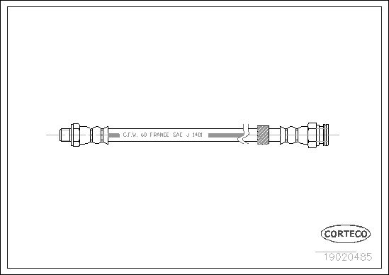 FLEXIBLE DE FREIN RENAULT R20, R  0705