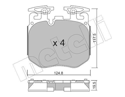 METELLI 22-1147-0 - Bremsbelagsatz, Scheibenbremse
