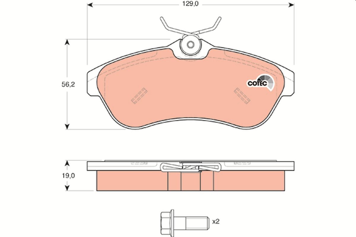 Brake Pad Set, disc brake GDB1496