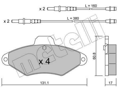 Brake Pad Set, disc brake 22-0144-0