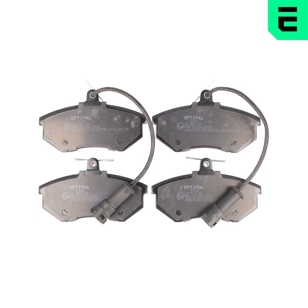 OPTIMAL BP-09338 - Bremsbelagsatz, Scheibenbremse