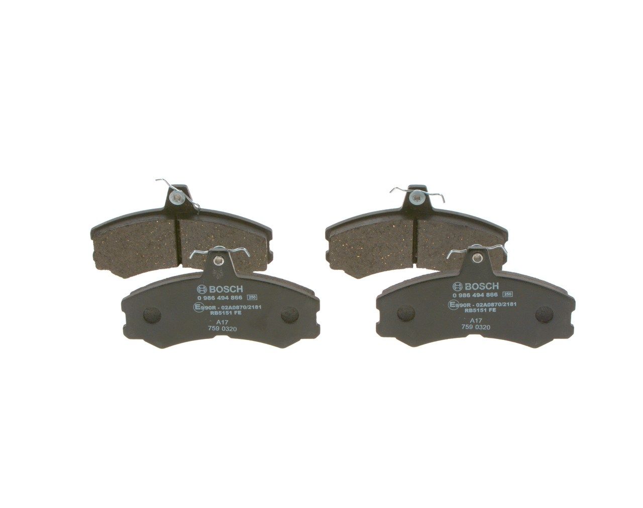 Brake Pad Set, disc brake 0 986 494 866