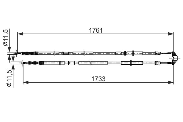 BOSCH 1 987 482 857 Cable Pull, parking brake