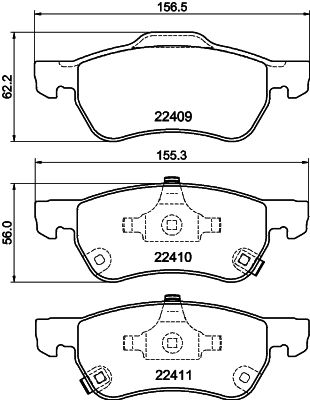8DB 355 044-481 HELLA fékbetétkészlet, tárcsafék