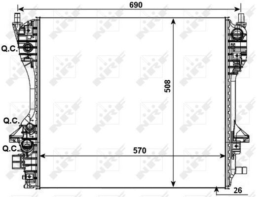 NRF 53012 Radiator, engine cooling