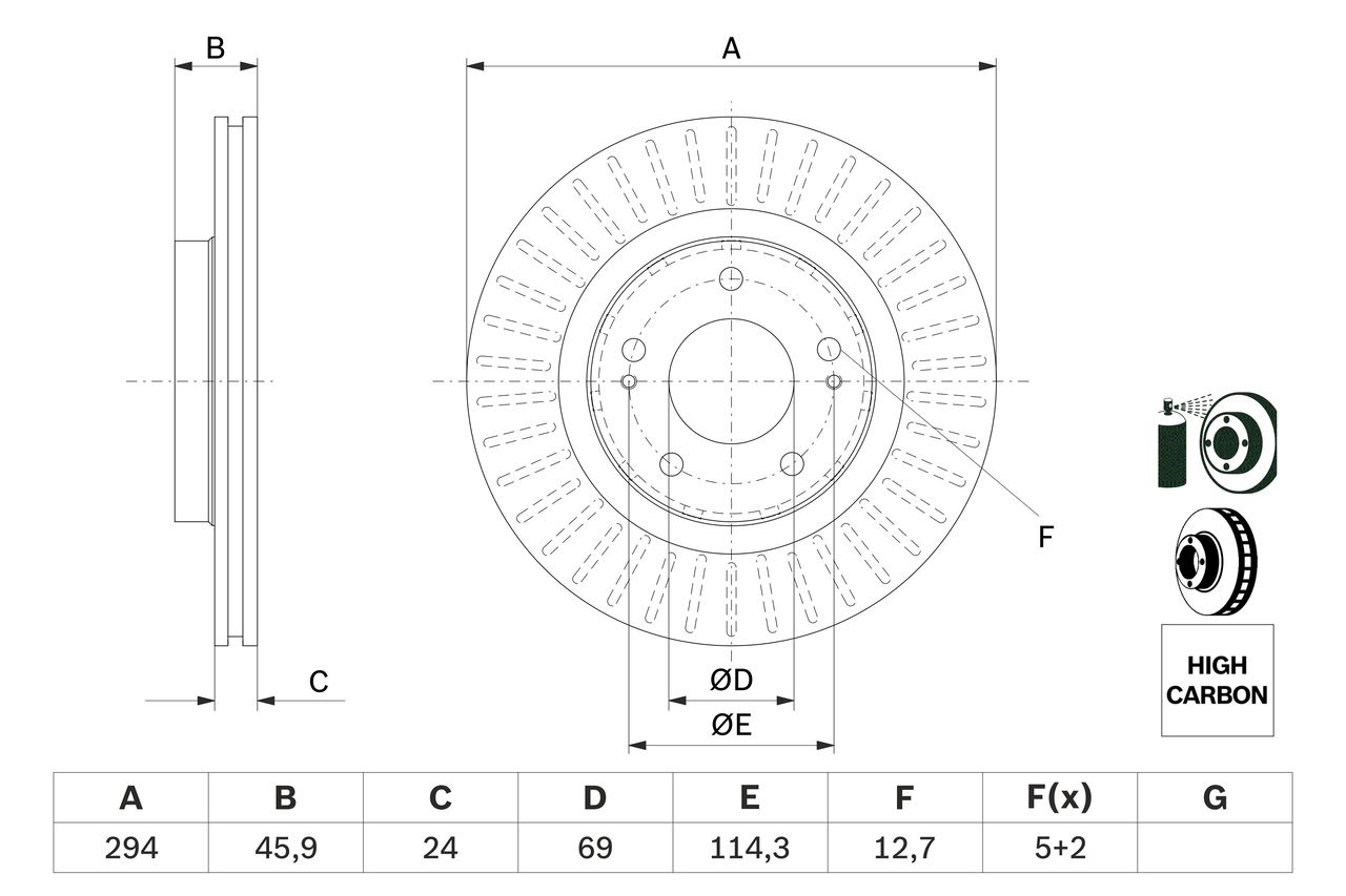 Brake Disc 0 986 479 E76