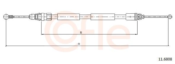 Cable Pull, parking brake 11.6808