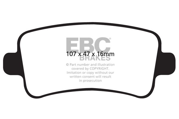 EBC Brakes DP42016R - Bremsbelagsatz, Scheibenbremse