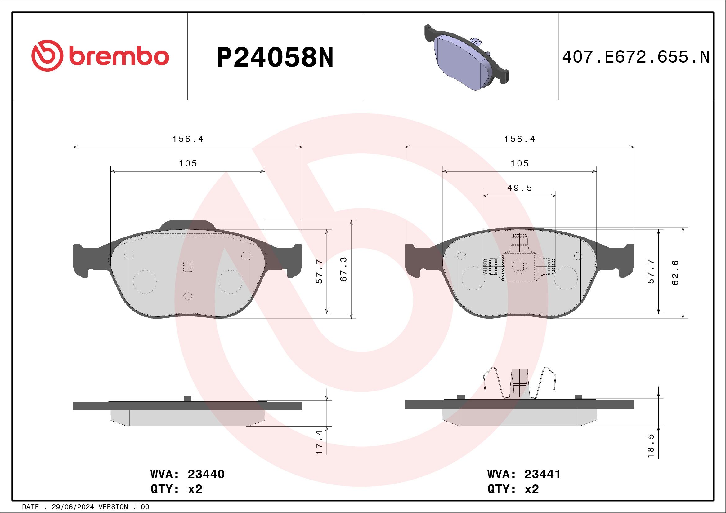 FORD FIESTA XR4 WA 07-08 (FRT) - TecDoc 1