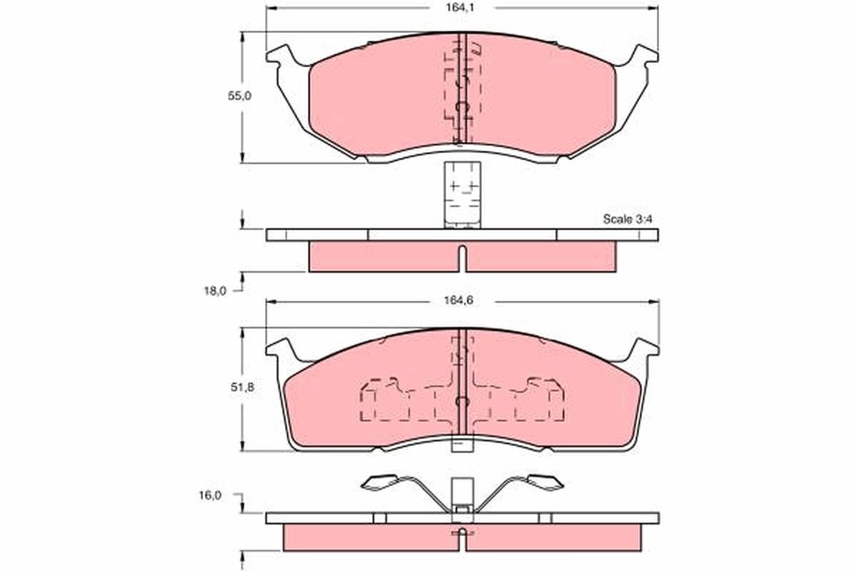TRW BRAKE PAD SET, DISC BRAKE - TecDoc 1