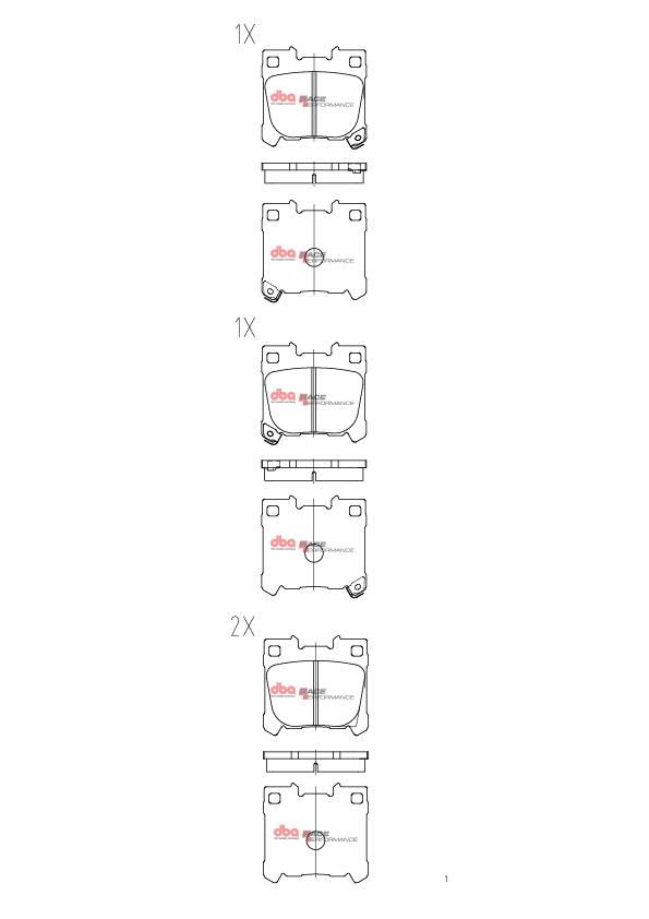 DBA RACE PERFORMANCE BRAKE PADS [ TOYOTA YARIS GR 2019 ON R ] - TecDoc Only