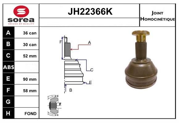 KIT CV JOINT AVEC KR053 - POLO IV T