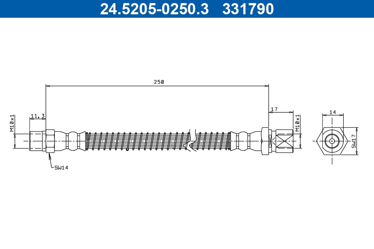 ATE 24.5205-0250.3 - Bremsschlauch