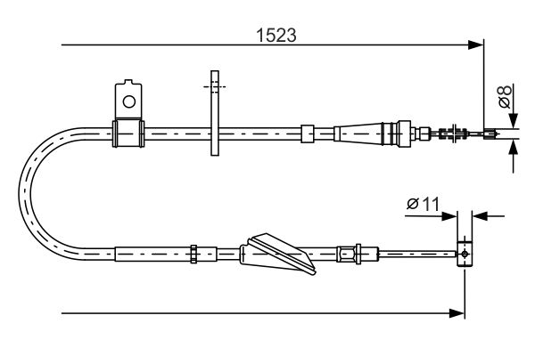 Cable de accionamiento, freno de estacionamiento