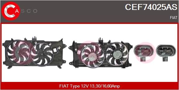 CEF74025AS CASCO Brand New HQ villanymotor, hűtőventilátor