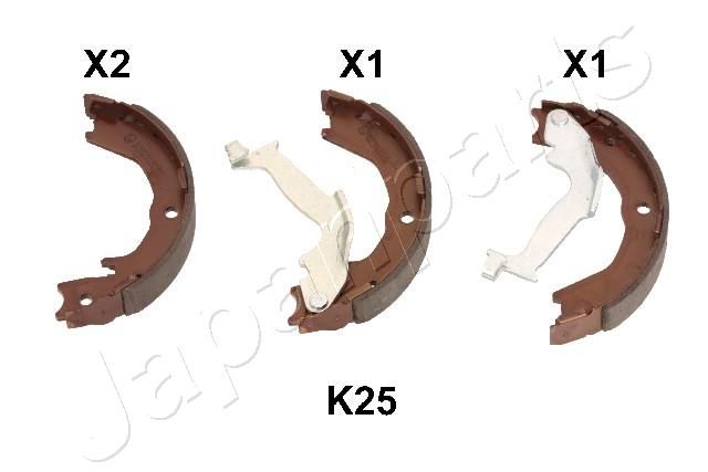 JAPANPARTS GF-K25AF Brake Shoe Set, parking brake