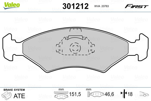 Brake Pad Set, disc brake 301212