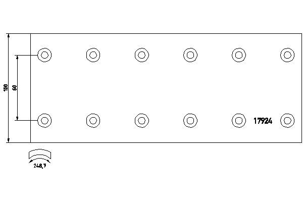 Bremsbelagsatz, Trommelbremse