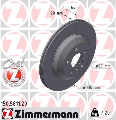 Zimmermann 150.5811.20 Bremsscheibe