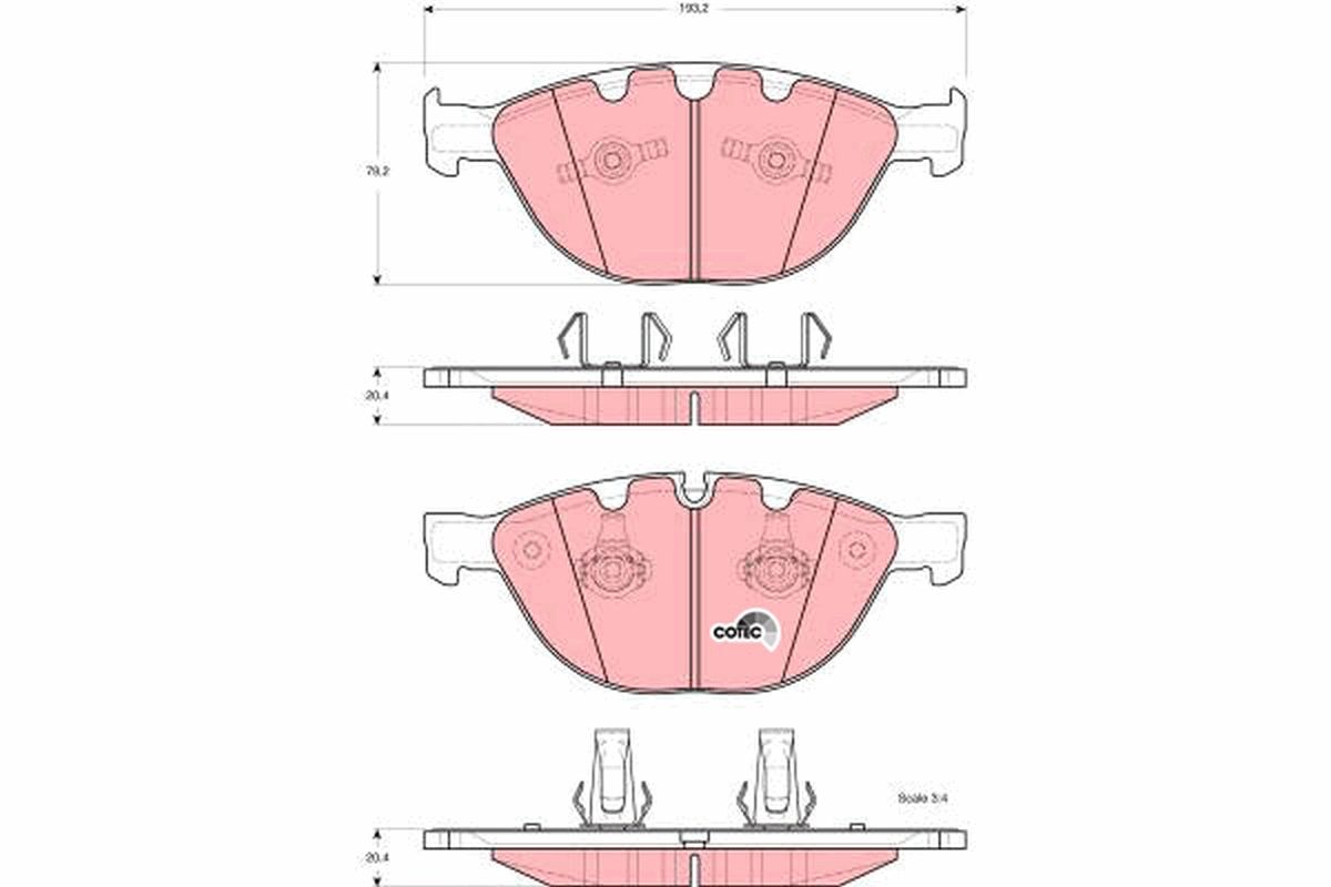 Brake Pad Set, disc brake GDB1558