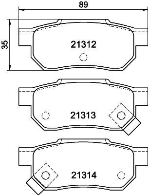 Brake Pad Set, disc brake 8DB 355 005-731