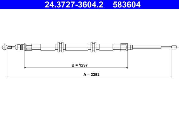 Ate 24.3727-3604.2 Seilzug, Feststellbremse