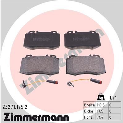 Brake Pad Set, disc brake 23271.175.2