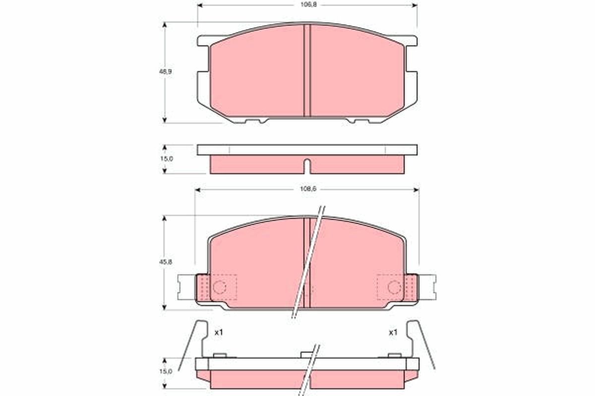 TRW DISC BRAKE PADS - TecDoc Only