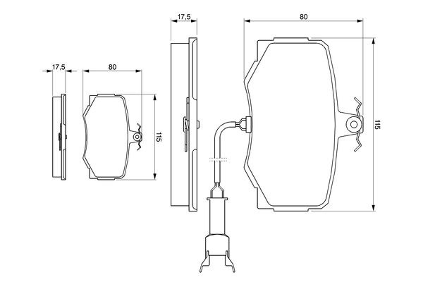 Bremsbelagsatz, Scheibenbremse
