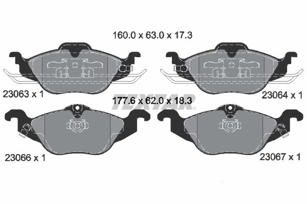 Brake Pad Set, disc brake 2306302