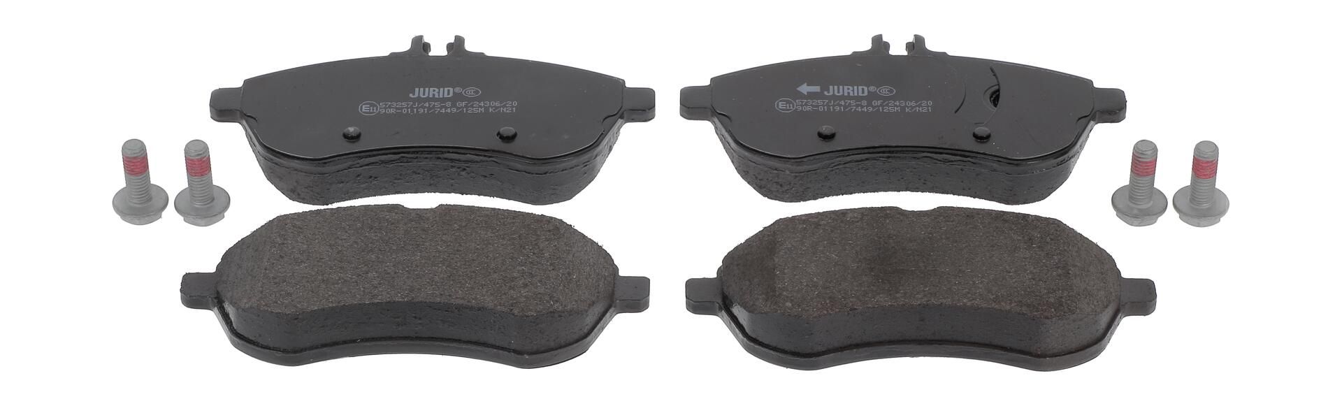 Bremsbelagsatz, Scheibenbremse