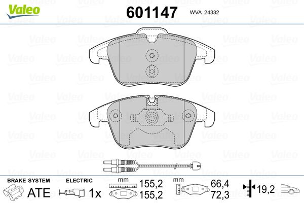 Brake Pad Set, disc brake 601147