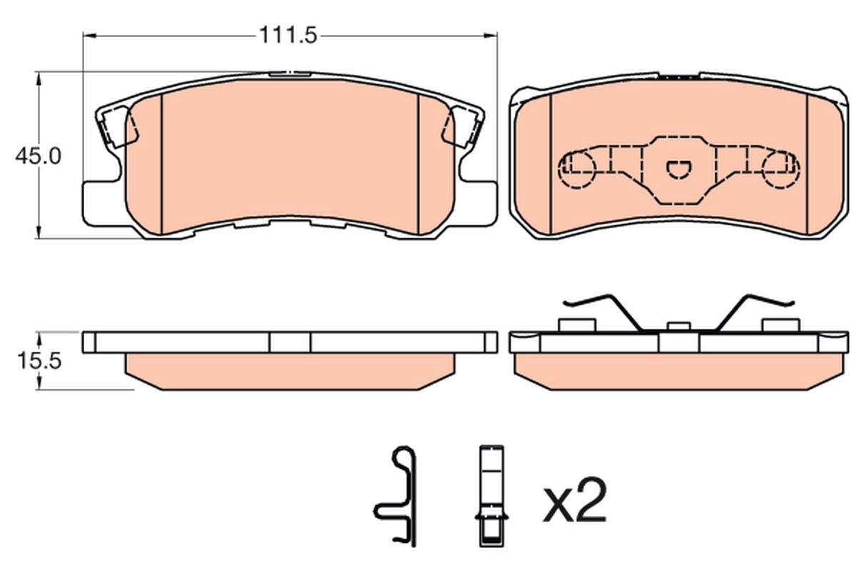 Brake Pad Set, disc brake GDB3595