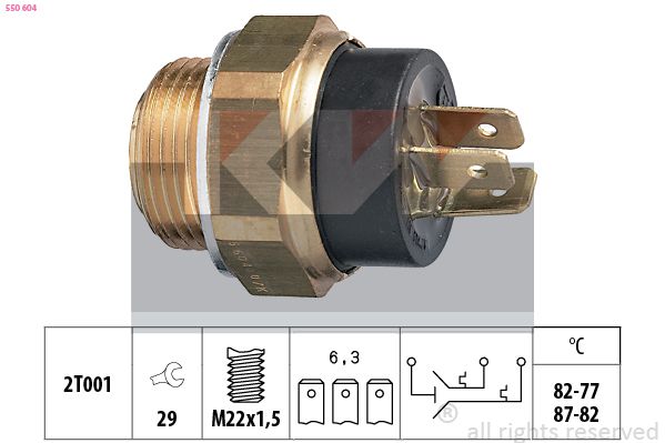 550 604 KW Made in Italy - OE Equivalent hőkapcsoló, hűtőventilátor