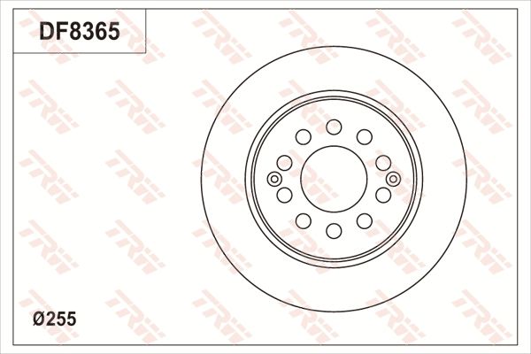 DF8365S MG ZS Soul 2017-2024 Brake Disc Rear Axle - TecDoc Only