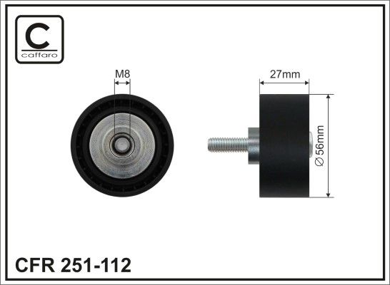 Deflection/Guide Pulley, V-ribbed belt 251-112