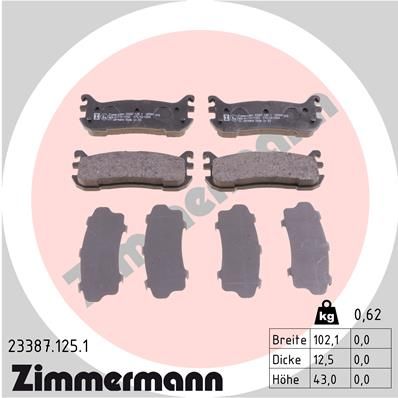 Brake Pad Set, disc brake 23387.125.1