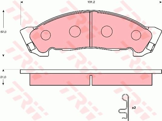 TRW DISC BRAKE PADS - TecDoc Only